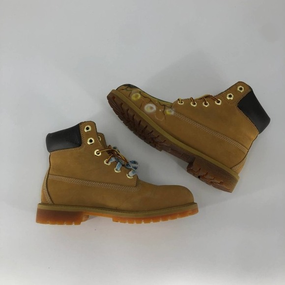 Timberland Boys Lace Up Waterproof Wheat Boots 6 - Picture 5 of 12